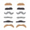 Rubies Pack of 12 adult mustaches 1