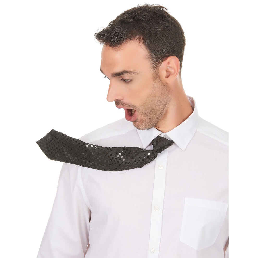 Rubies Adult Sequin Tie Black