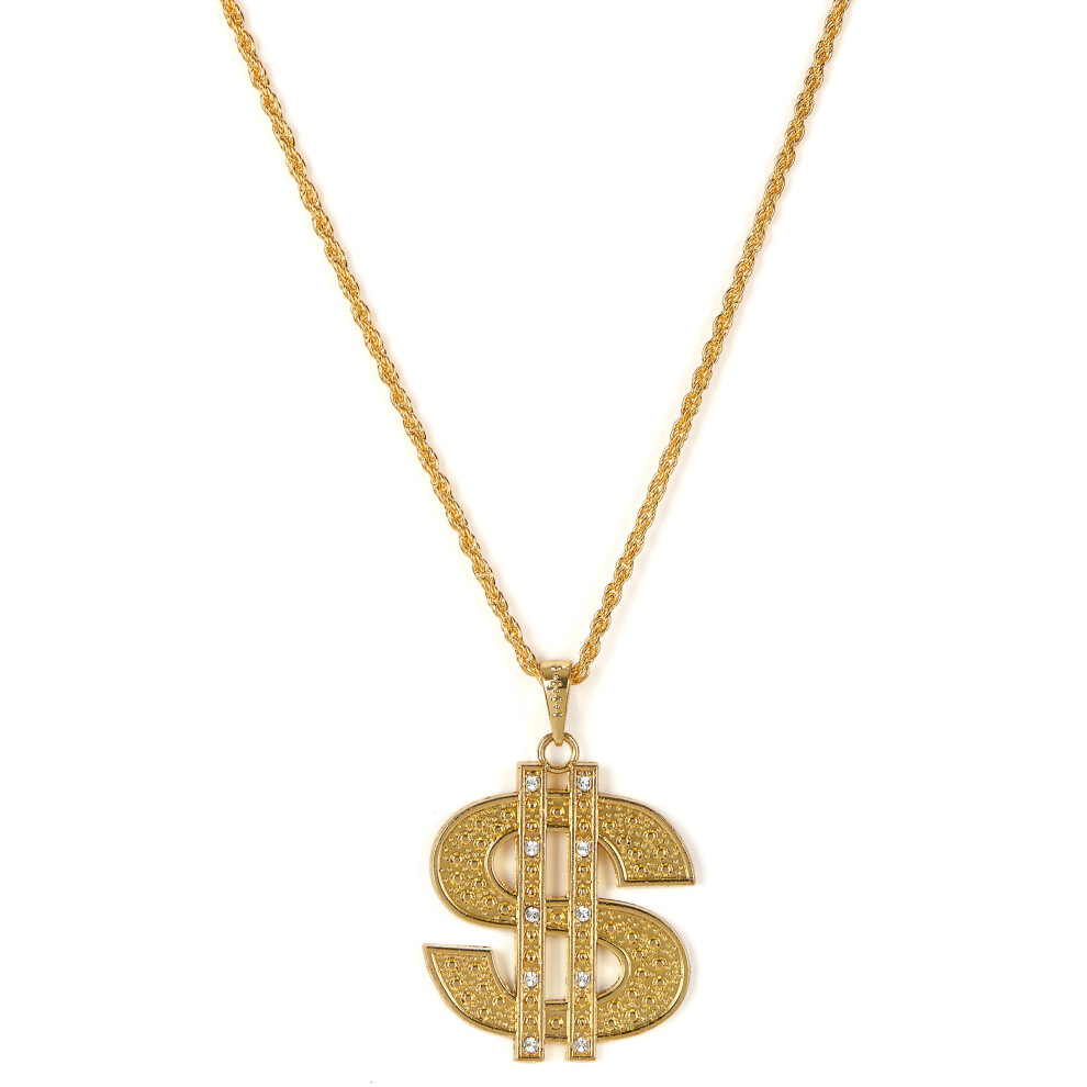 Rubies Adult Metal Dollar Necklace Gold
