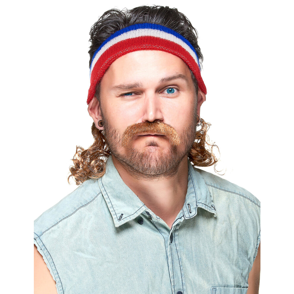 Rubies Adult Blue, White And Red Mullet Headband Blue,White,Red