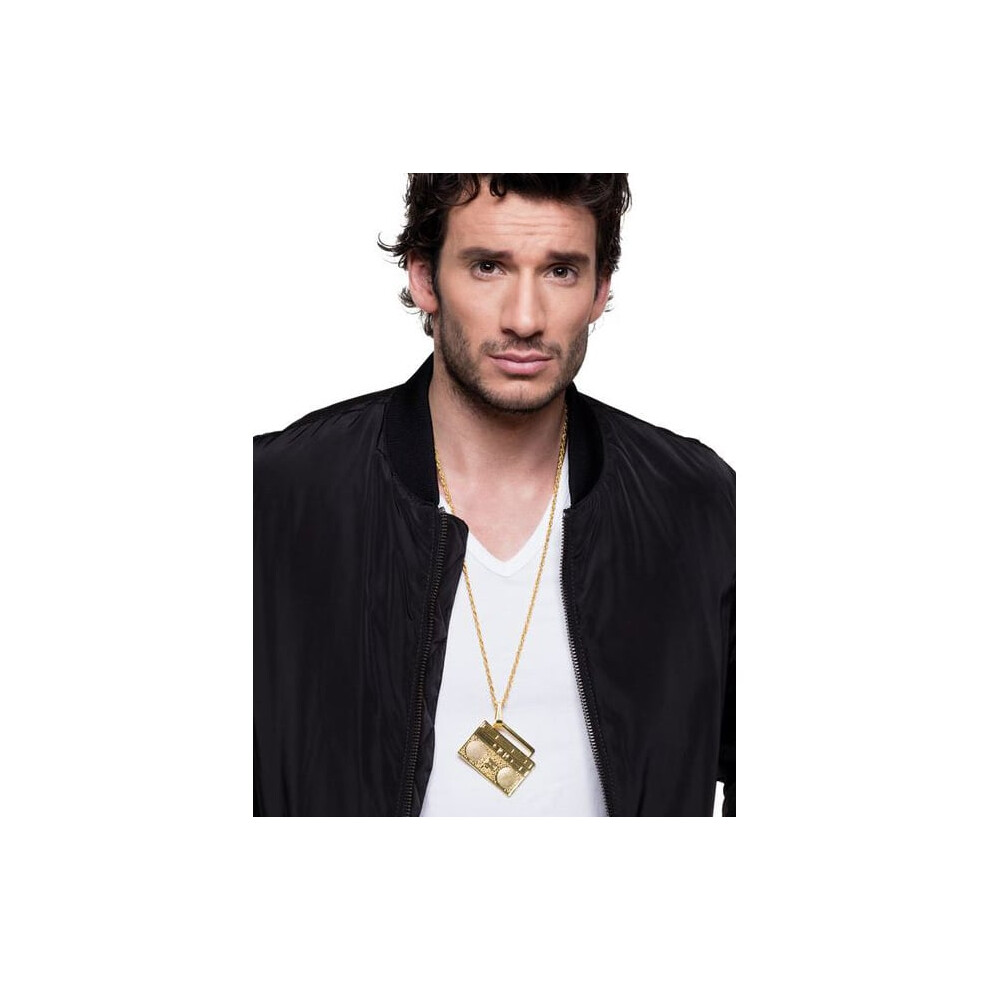 Rubies 80S Adult Radio Necklace Gold