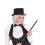 Rubies Black sequin top hat with black outline for adults 3