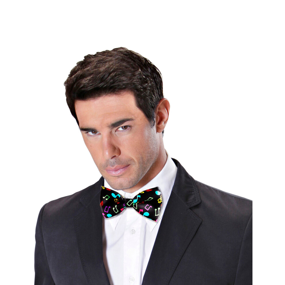 Rubies Adult Bow Tie With Musical Notes Black