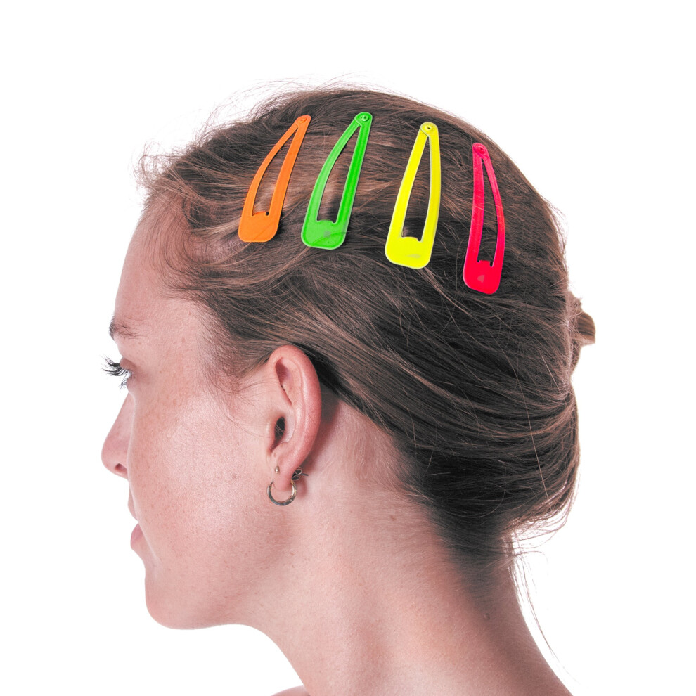4 colorful hair clips