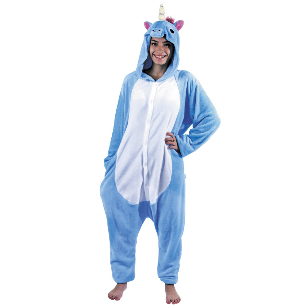 Rubies Adult Unicorn Jumpsuit Costume Blue