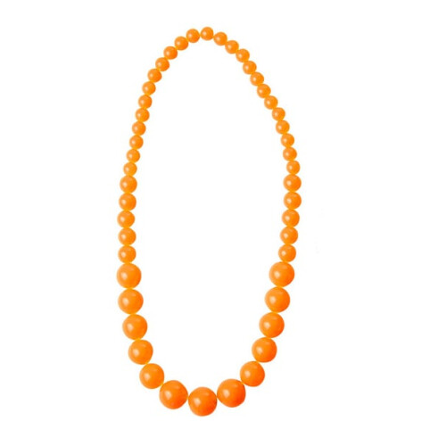 Rubies Large orange pearl necklace for adults