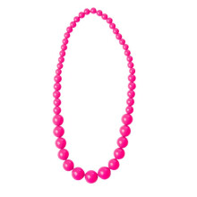 Large pink pearl necklace for adults