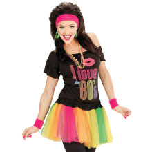 Women's short neon multi-colored tutu
