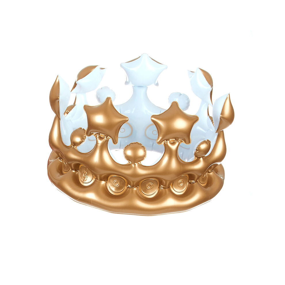 Rubies Inflatable King Crown Gold