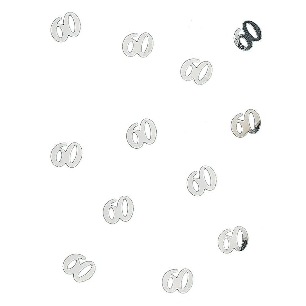 60 silver wooden table confetti 10 gr