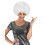 Rubies Adult Comfort White Afro Wig 1