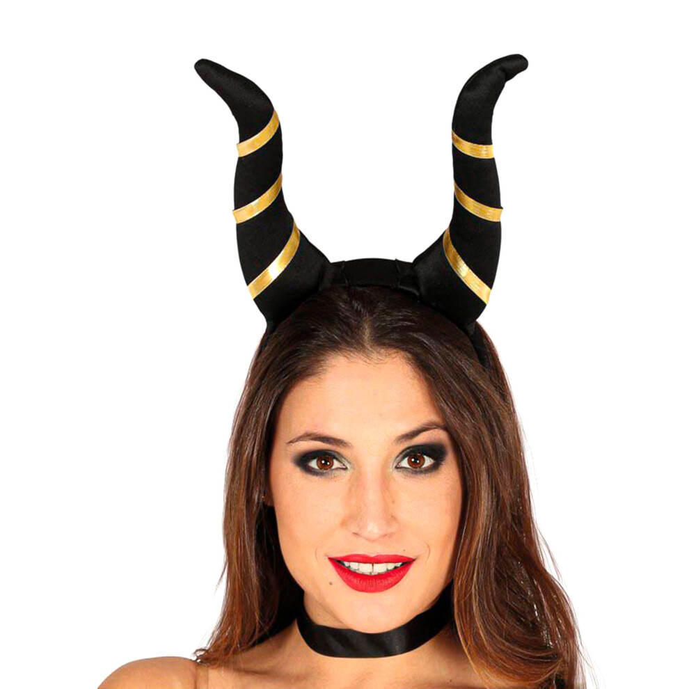 Rubies Demonic Horns For Women Halloween Black