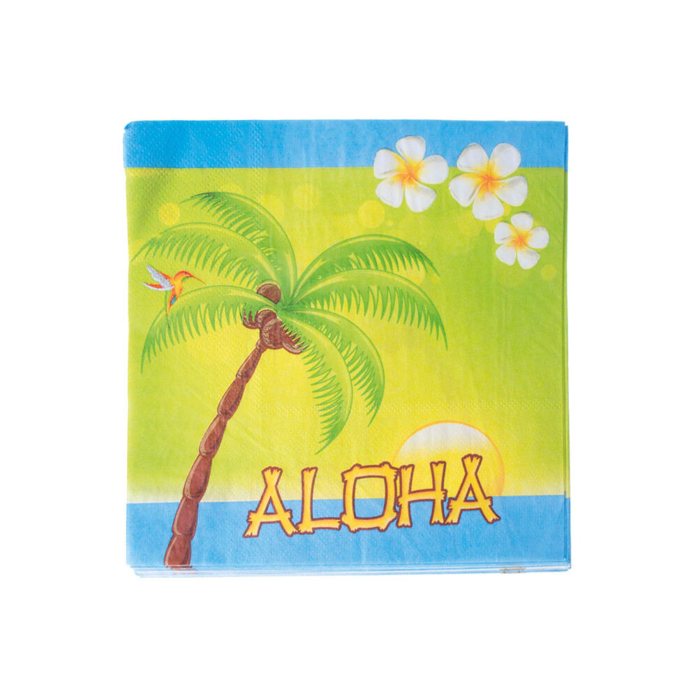 Rubies 20 Aloha Paper Napkins 33 X 33 Cm