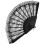 Rubies Black lace fan 24 cm adult 1