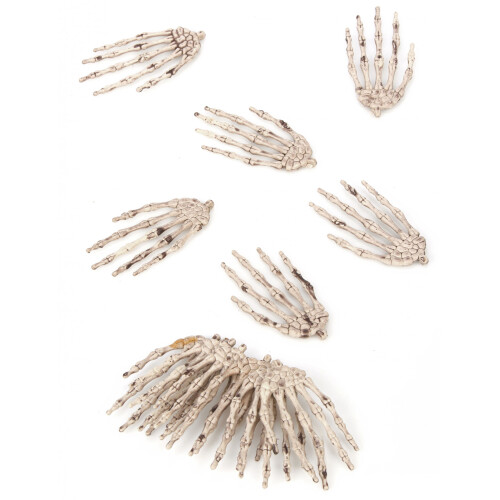 Rubies Set of 12 Halloween skeleton hands