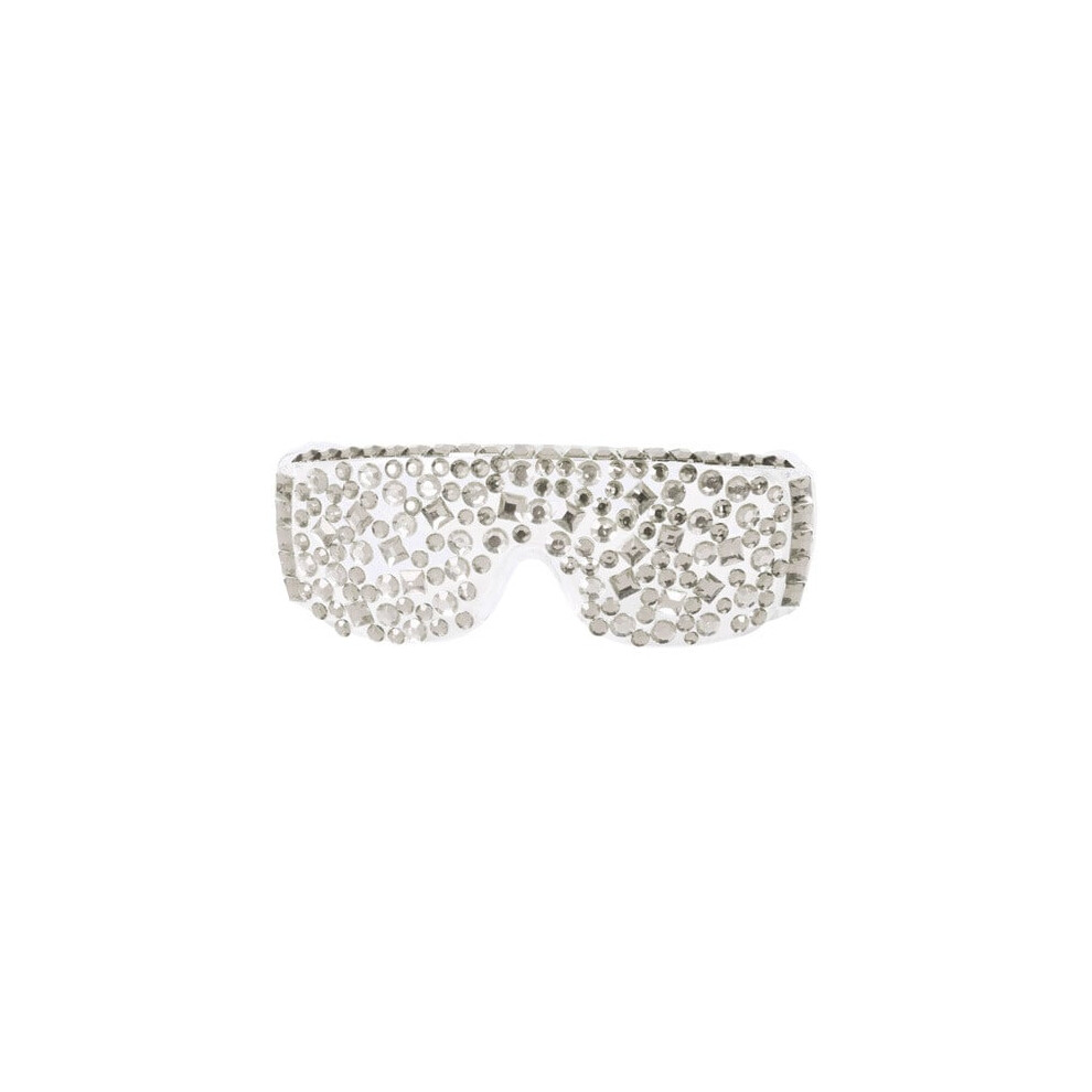Rubies White And Sequin Disco Glasses Silver