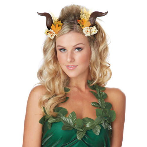 Rubies Brown enchanted horns surrounded by orange flowers