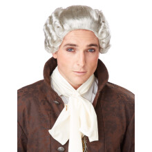 California Costumes Parrucca Peruke da uomo del XVIII secolo grigia Taglia unica