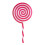 Rubies Pink plastic pacifier 22.5 cm 2