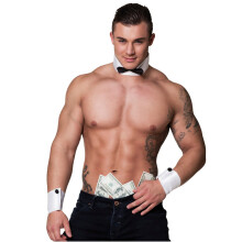 Sexy men's strip teaser neck warmer and cuffs