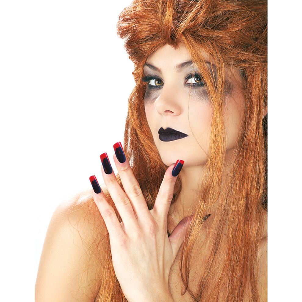Rubies Lipstick And Bloody False Nails Kit For Adults Black