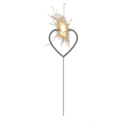 Rubies 16 cm heart-shaped magic sparkler
