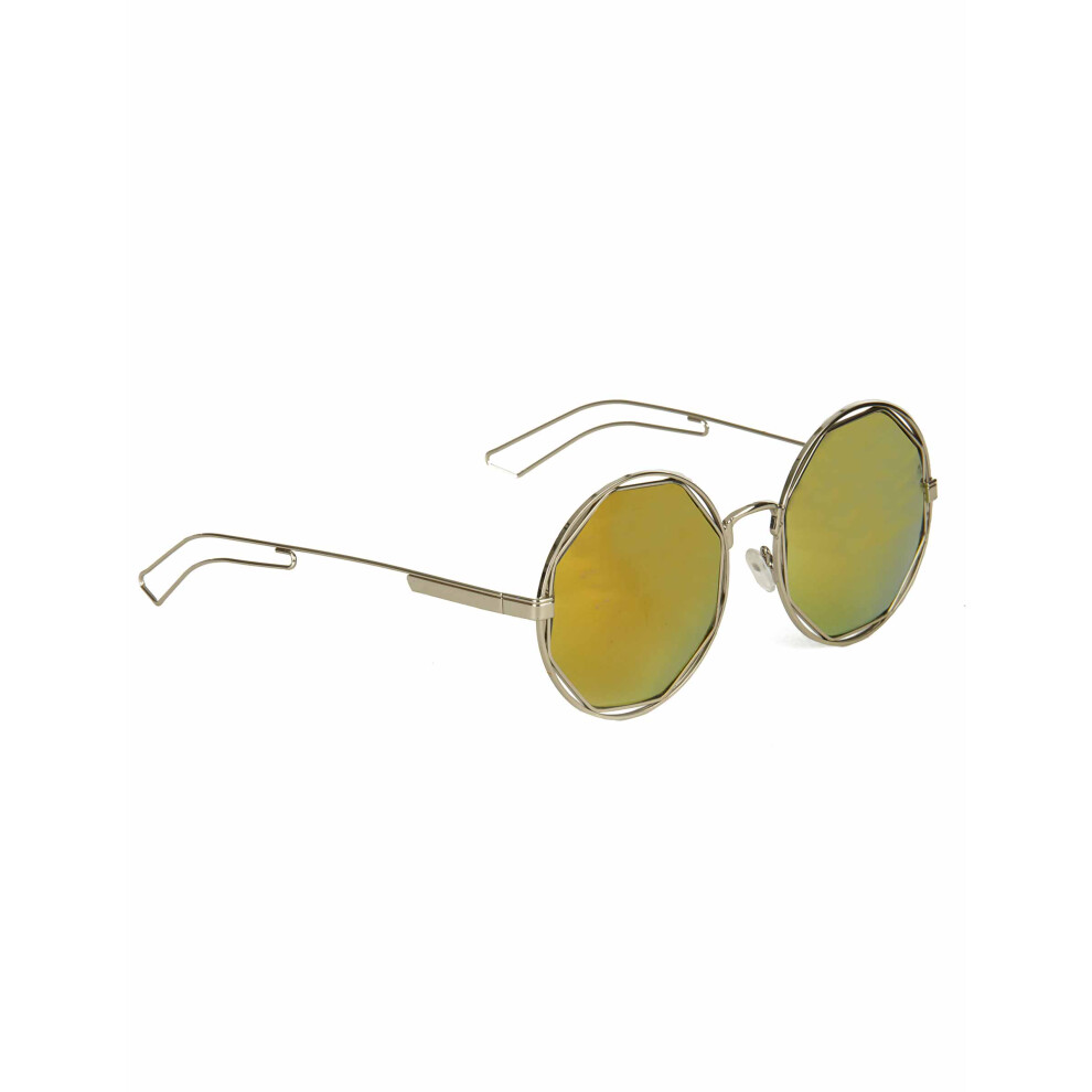 Rubies Retro Round Metallic Glasses For Adults Silver