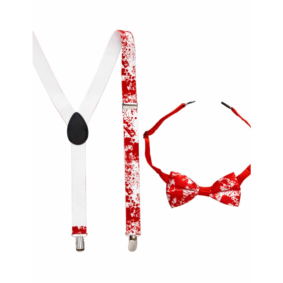 Rubies Bloody Adult Halloween Suspenders And Bow Tie