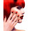 Rubies Black and red adhesive false nails for women 1