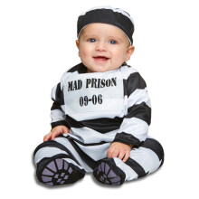 Striped prisoner costume for babies