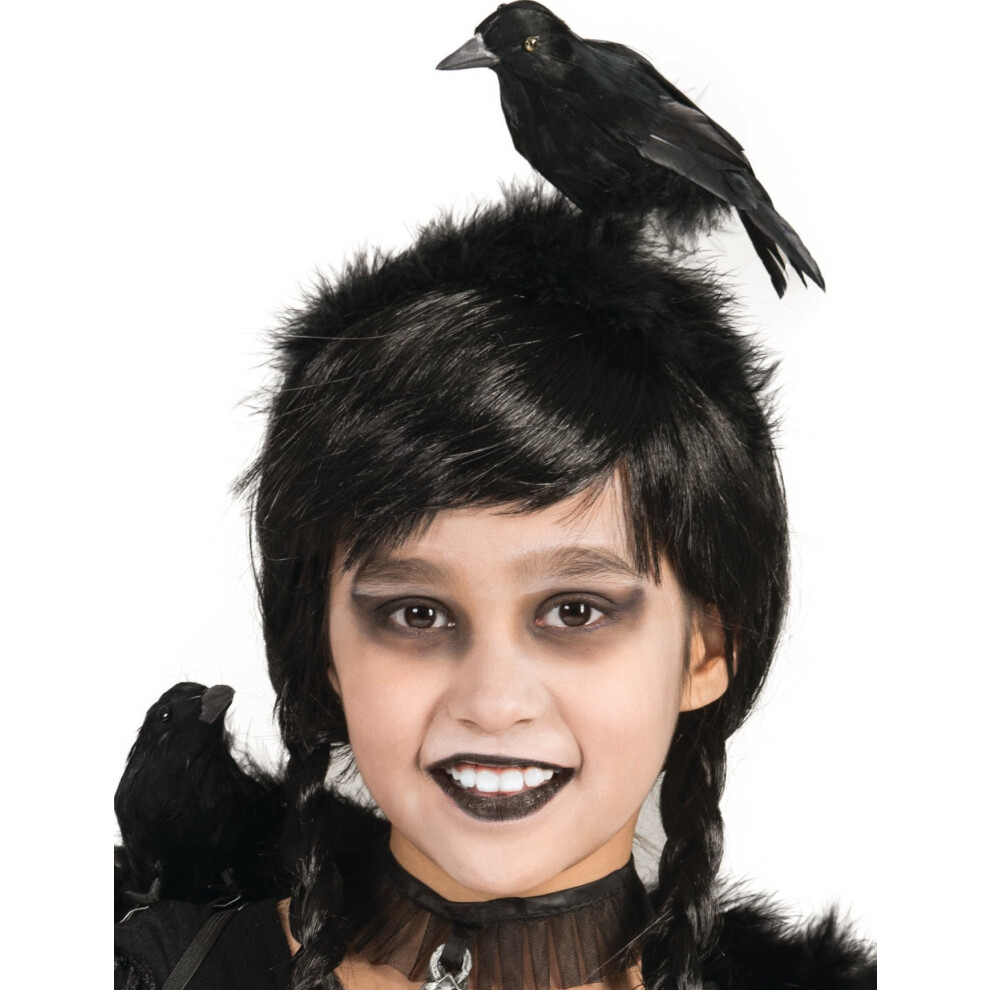 New Rubies Unisex Adult And Child Raven Headband Black