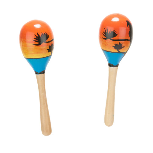 Rubies 2 Hawaiian wooden maracas