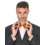 Rubies Adult orange bow tie with sequins 1