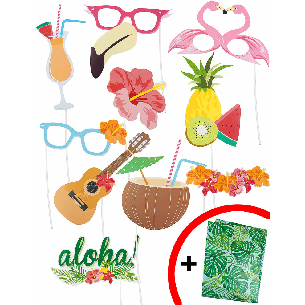 Rubies Hawaiian 10-Piece Photobooth Kit