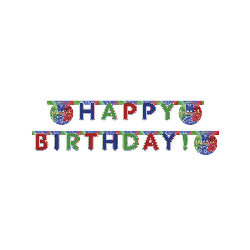 Rubies Happy Birthday Pj Masks Garland 200 X 16 Cm
