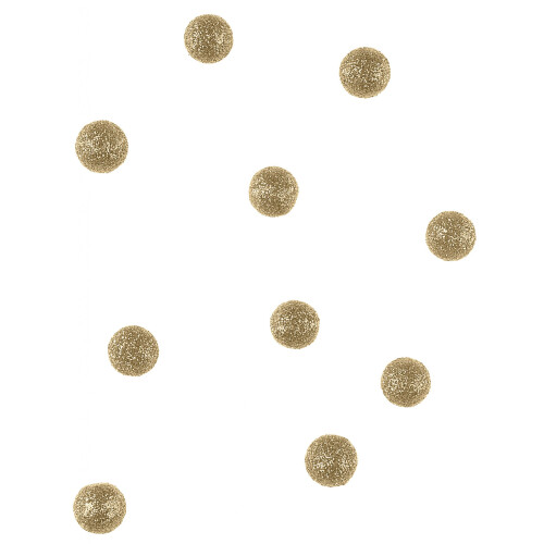 Rubies 40 Gold glitter decorative balls 12 mm