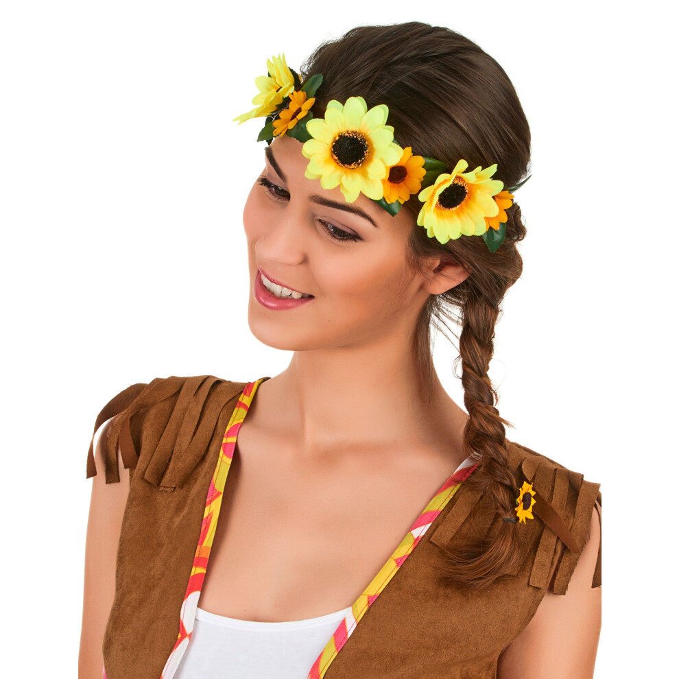 Rubies Adult Sunflower Flower Crown Green