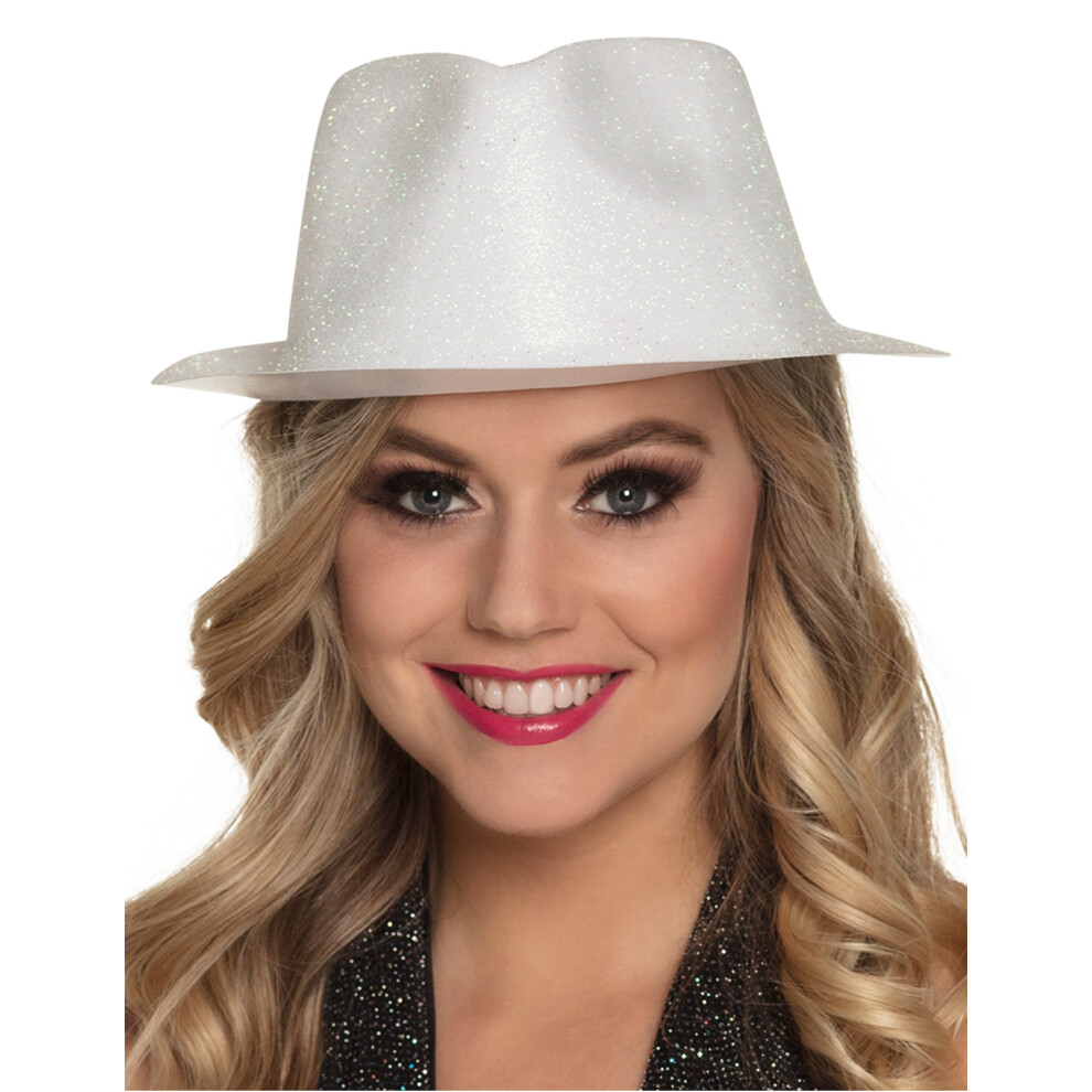 Rubies Adult Sequined Hat White
