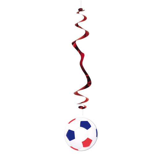 Rubies 6 blue white red football suspensions 80 cm