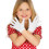 Rubies Children's short white gloves 1