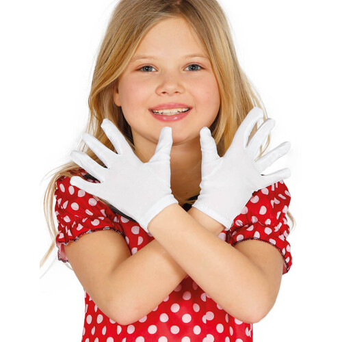 Rubies Children's short white gloves