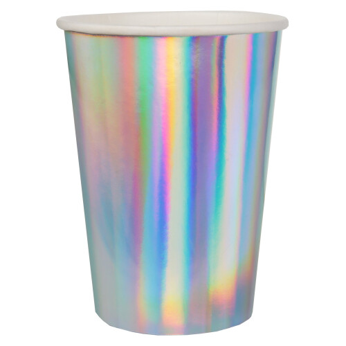 Rubies 10 iridescent paper cups 7.8 x 9.7 cm