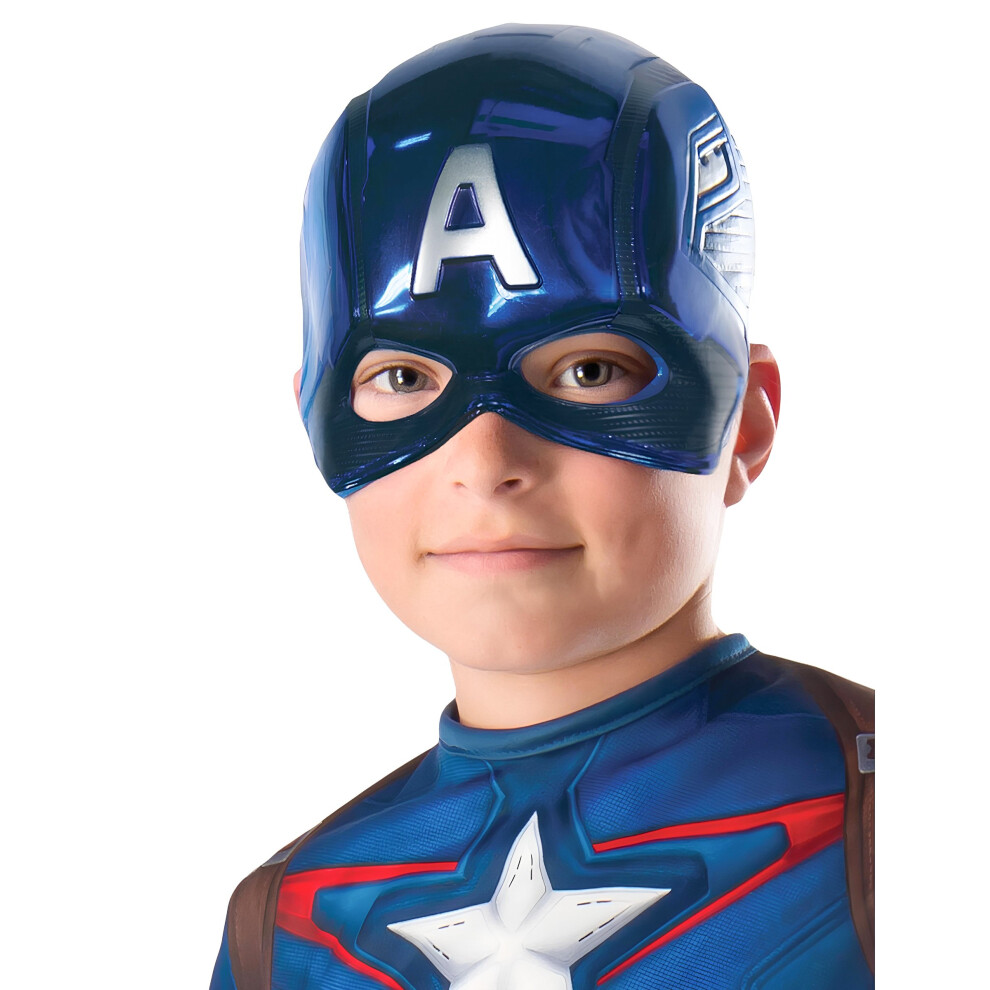 Rubies Captain America Half Mask For Children Blue