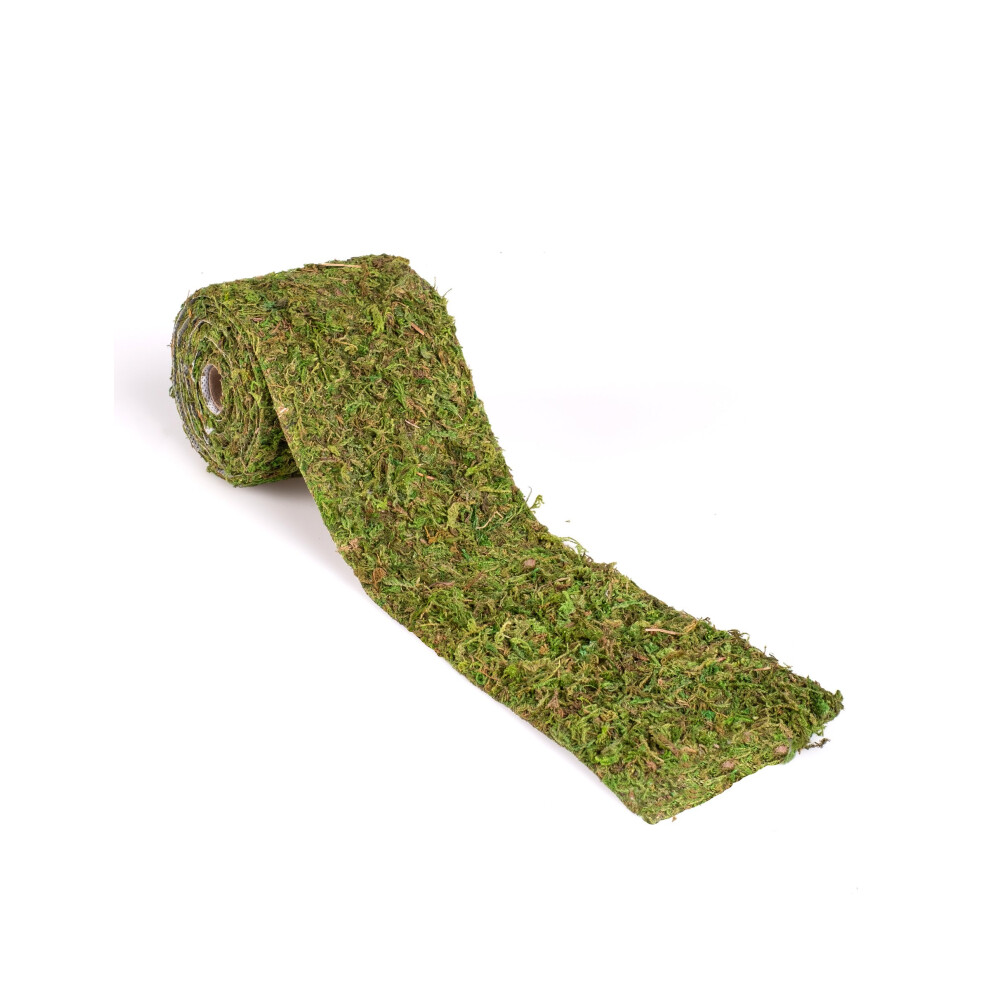 Jute and moss plant table runner 10 cm x 2 m-image-OPC-PJ9WHKJ-NEW