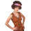 Rubies Brown Afro Hippie Wig - 130g 2