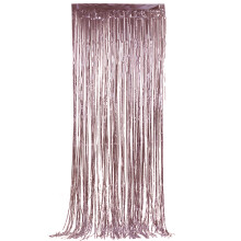 Rose gold shimmer fringe curtain 2.44m x 92cm
