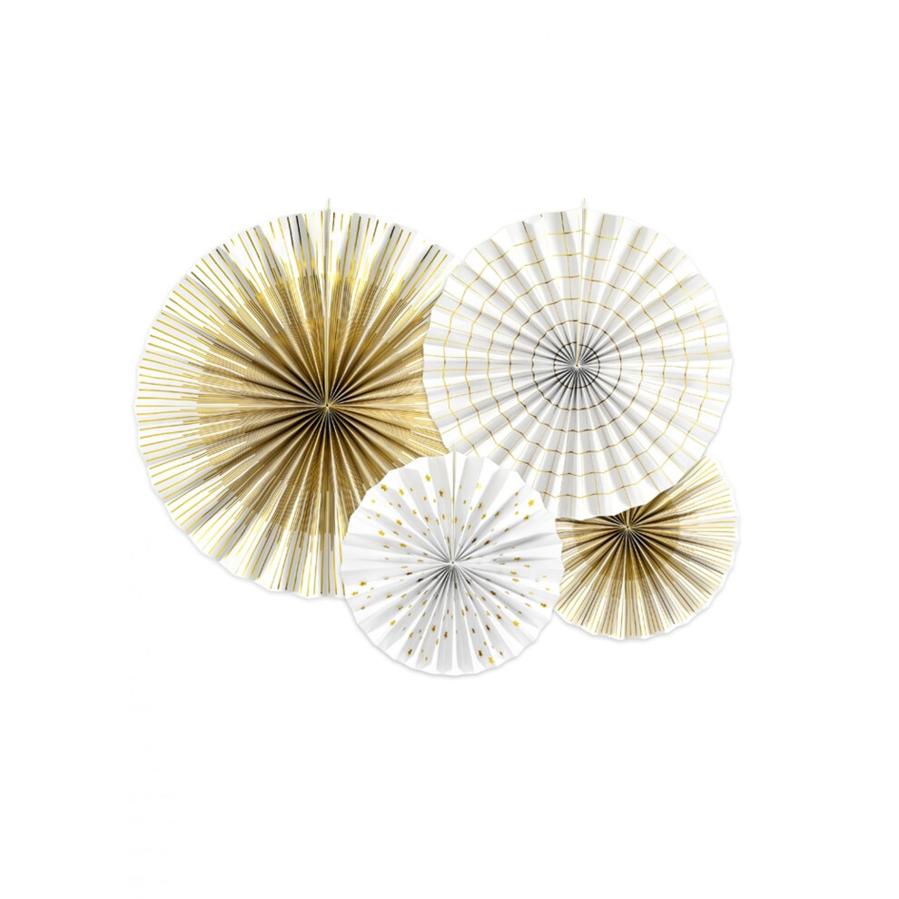 Rubies Decorative And Paper Rosettes 23, 32, 40 Cm White/Gold
