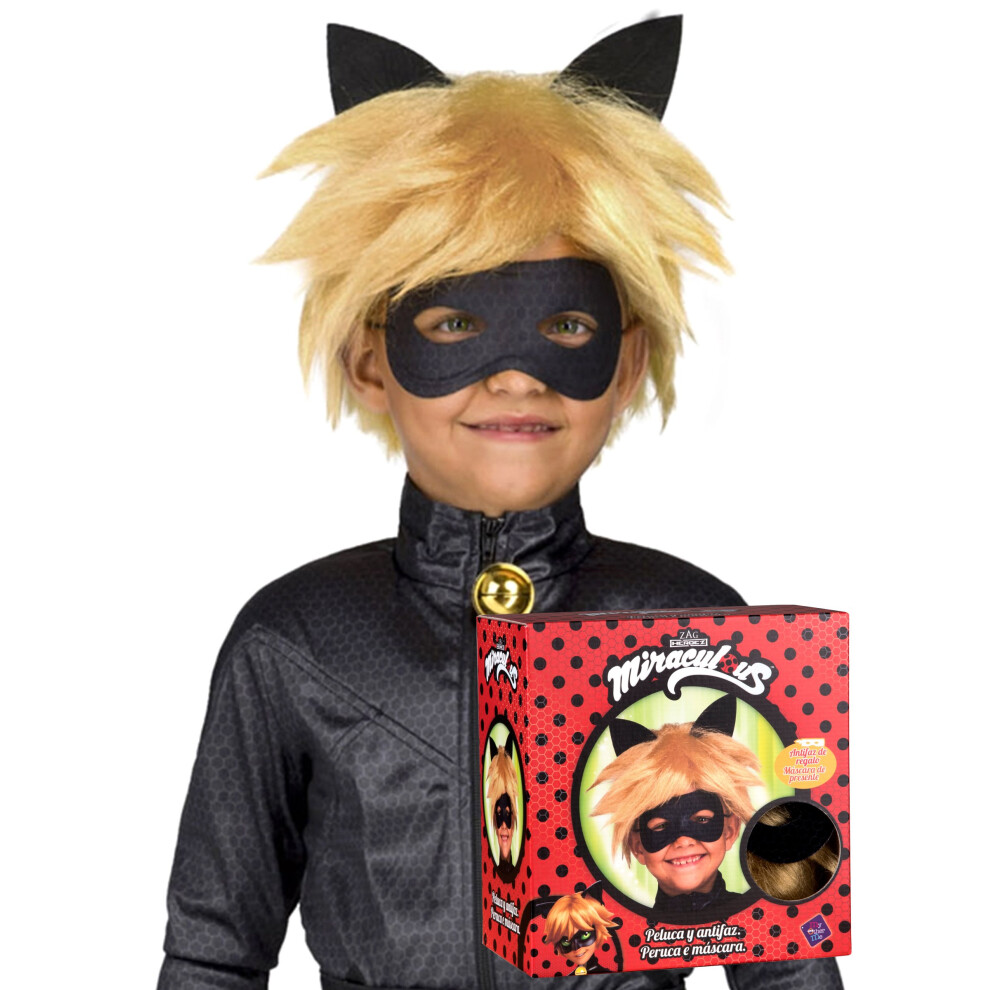 Rubies Miraculous Ladybug And Cat Noir Child Wig And Mask