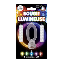 LED number 0 candles