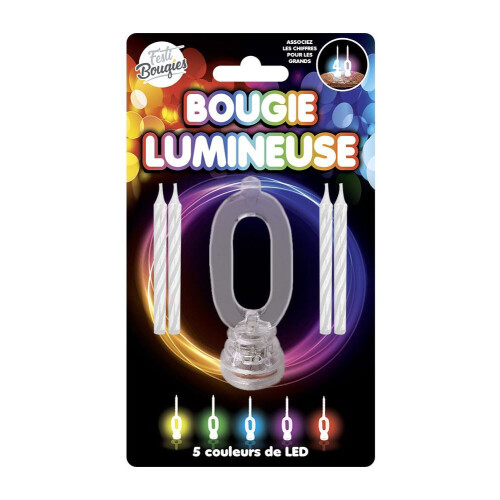 Rubies LED number 0 candles